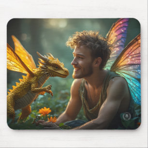 Golden Dragon Gaming Design Mouse Pad