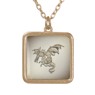 Golden Dragon Gold Plated Necklace