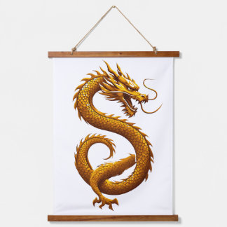 Golden Dragon Hanging Tapestry