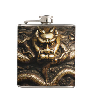 GOLDEN DRAGON HIP FLASK