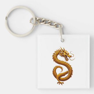Golden Dragon Keychain