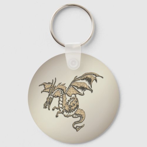 Golden Dragon Keychain