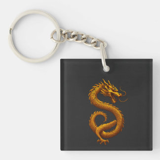 Golden Dragon Keychain