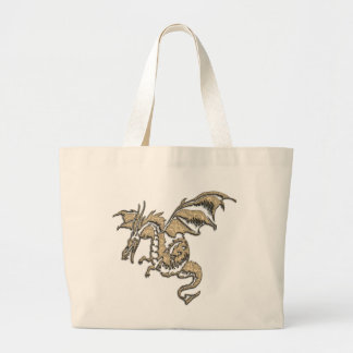 Golden Dragon Large Tote Bag