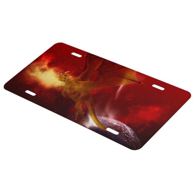 Golden Dragon License Plate (Side)