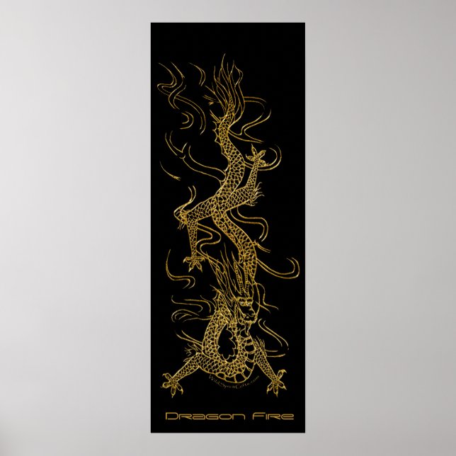 Golden Dragon Long Art Poster (Front)
