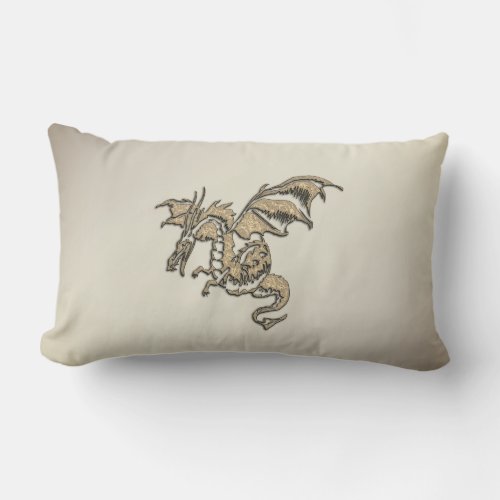 Golden Dragon Lumbar Pillow