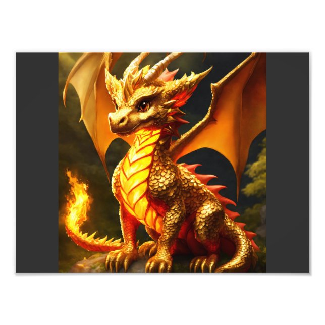"Golden Dragon Majesty - Photo Enlargement" Print (Front)