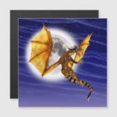 Golden Dragon Mythical Fantasy Creature Purple Sky (Front/Back)