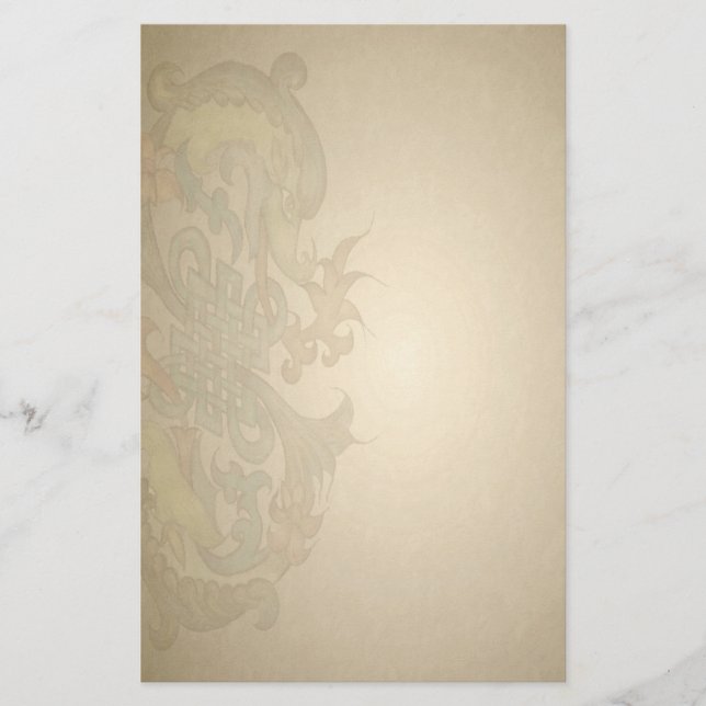 Golden Dragon Parchment Stationery (Front)