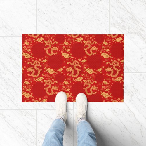 Golden dragon pattern  _ Chinese Lunar year 2024 Doormat