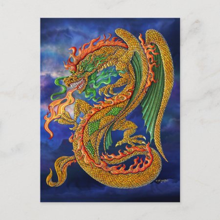 Golden Dragon Postcard