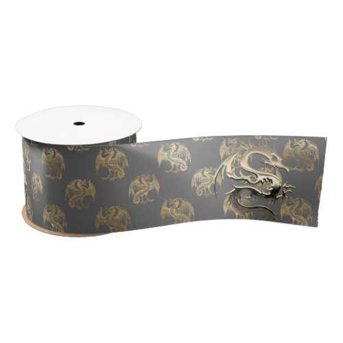 Golden Dragon Satin Ribbon