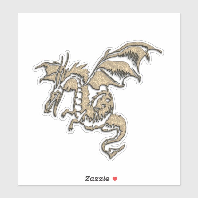 Golden Dragon Sticker (Sheet)