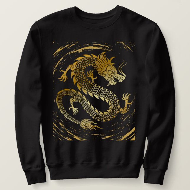 Golden Dragon Swirl of Gold Sweatshirt (Design Front)