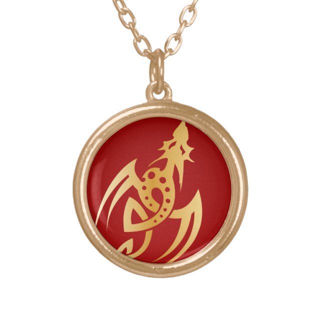 Golden Dragon vol3 Gold Plated Necklace (Front)