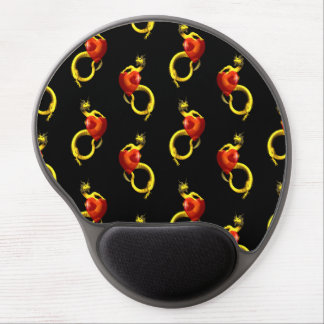 Golden Dragon With Big Red Heart Gel Mouse Pad