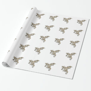 Golden Dragon Wrapping Paper