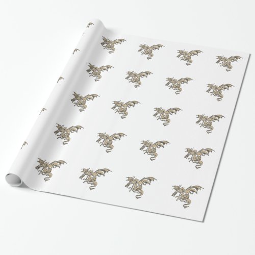 Golden Dragon Wrapping Paper