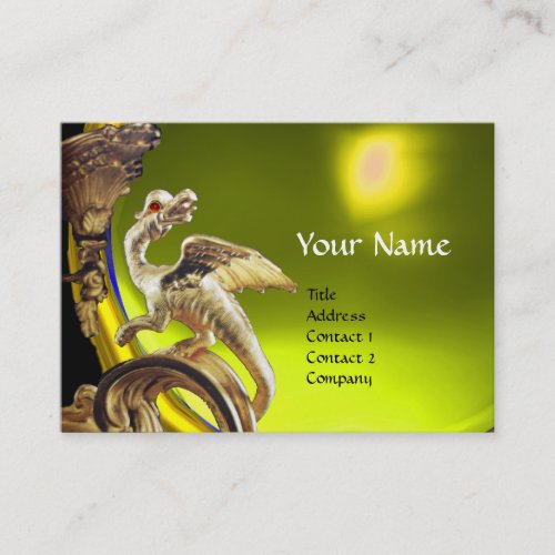 GOLDEN DRAGON YELLOW TOPAZ  Monogram Business Card