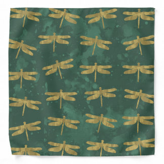 Golden Dragonflies Bandana