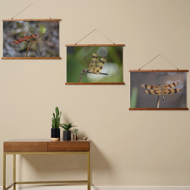 Golden Dragonflies Photographic Hanging Tapestry (Asymmetrical)