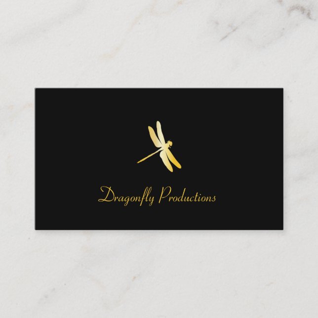Golden Dragonfly Business Card (Front)