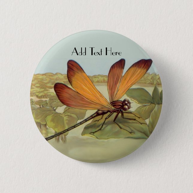 Golden Dragonfly Button (Front)