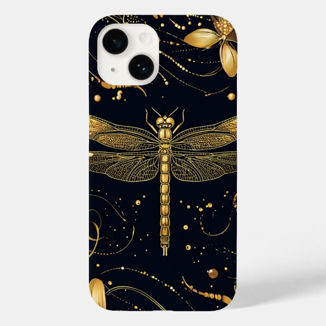 Golden dragonfly Case-Mate iPhone case (Back)