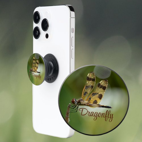 Golden Dragonfly Customizable Photographic PopSocket