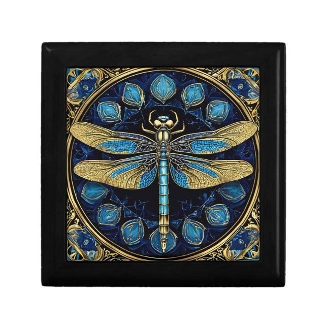 🌸Golden Dragonfly Garden Ornamental Keepsake  Gift Box (Front)
