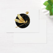 Golden dragonfly in black circle (Desk)