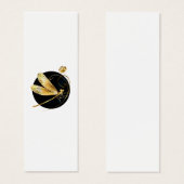 Golden dragonfly in black circle (Front & Back)