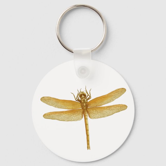 Golden Dragonfly Keychain (Front)