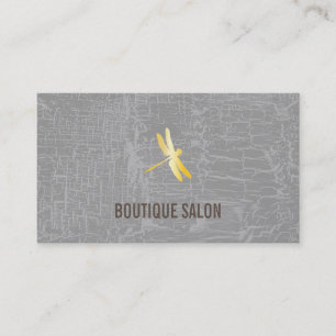 Golden Dragonfly / Marbled Gray Business Card