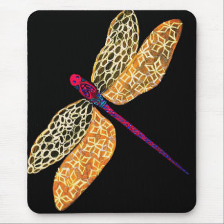 Golden Dragonfly Mouse Pad