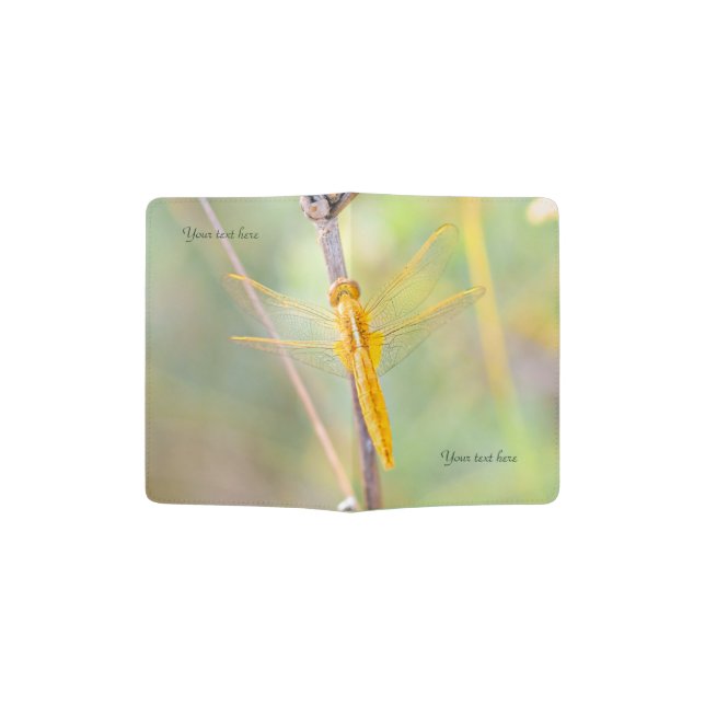 Golden Dragonfly Passport Holder (Opened)
