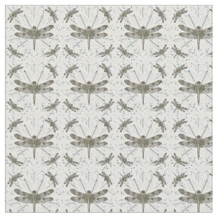 Golden dragonfly pattern - light fabric