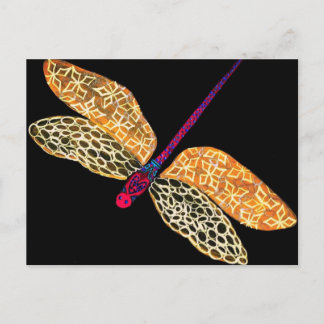 Golden Dragonfly Postcard