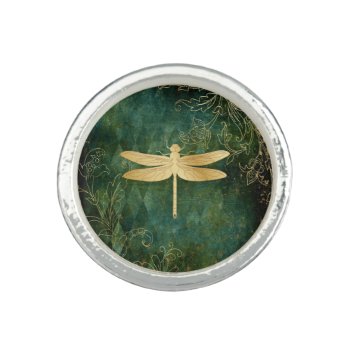 Golden Dragonfly Ring by CelestialSpirit at Zazzle