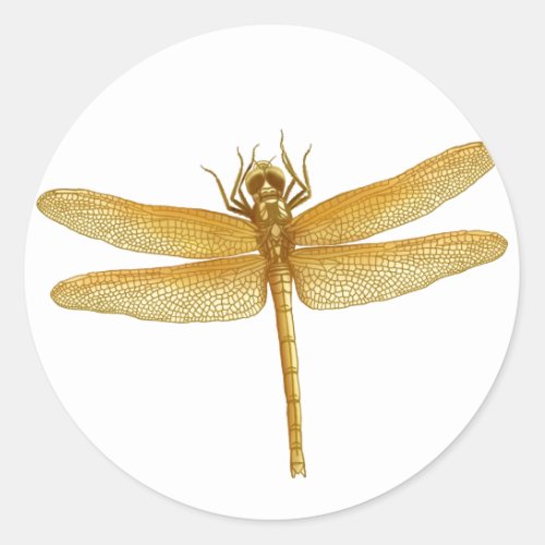 Golden Dragonfly Sticker