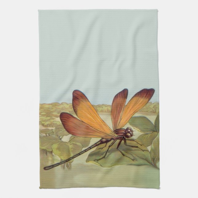 Golden Dragonfly Towel (Vertical)
