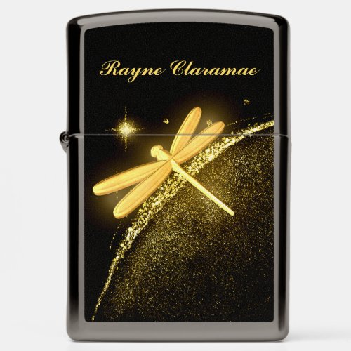 Golden Dragonfly Zippo Lighter