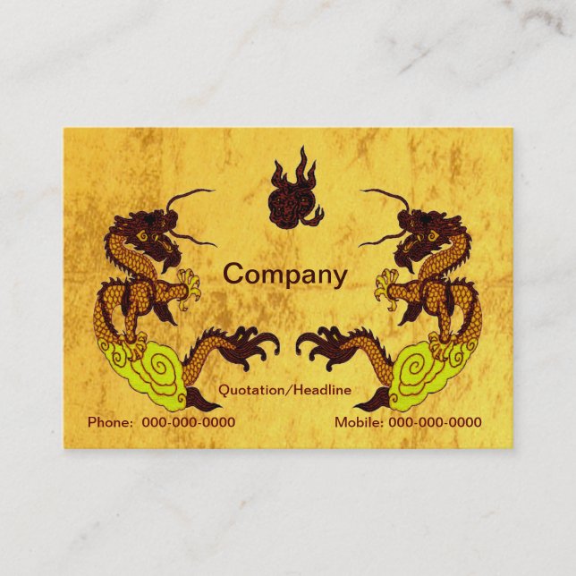 Golden Dragons Business Card (Front)