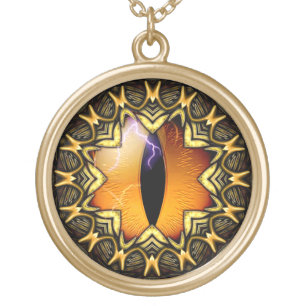 Golden Dragon's Eye Gold Plated Necklace