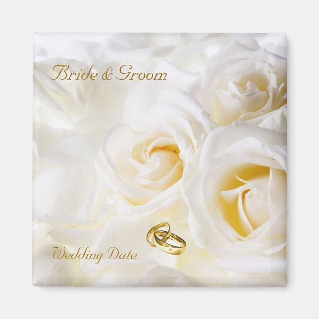 Golden Dream Wedding Favor Magnet (Front)