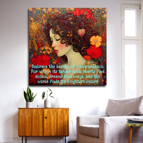 Golden Dreams A Woman Amidst Red and Gold Poppies Acrylic Print