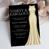 30th birthday black dress Personalized Birthday Backdrop Chic Black Gold 30th Backdrop LXX1-29