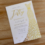 Golden Dress Fifty & Fabulous 50th Birthday Party Foil Invitation<br><div class="desc">Golden Dress Fifty & Fabulous 50th Birthday Party Foil Invitation
Fifty & Fabulous

See other invitations in our Niche and Nest Store</div>