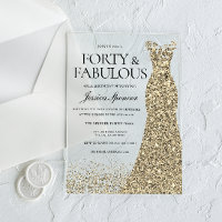 Golden Dress Womans 40th Birthday Party